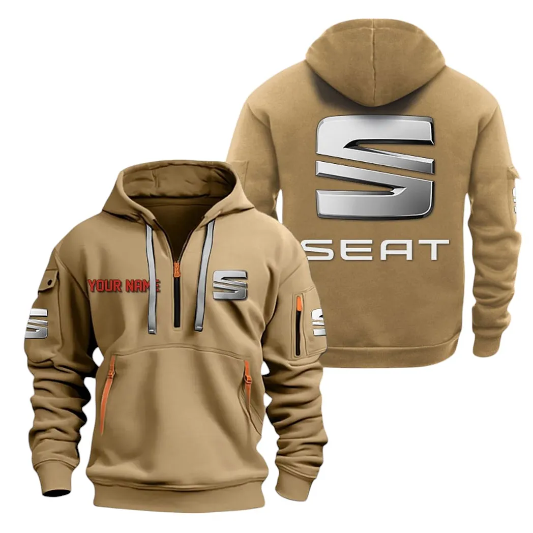seat half zip hoodie for men gift for seat lovers car20022125710 khaki mzyve