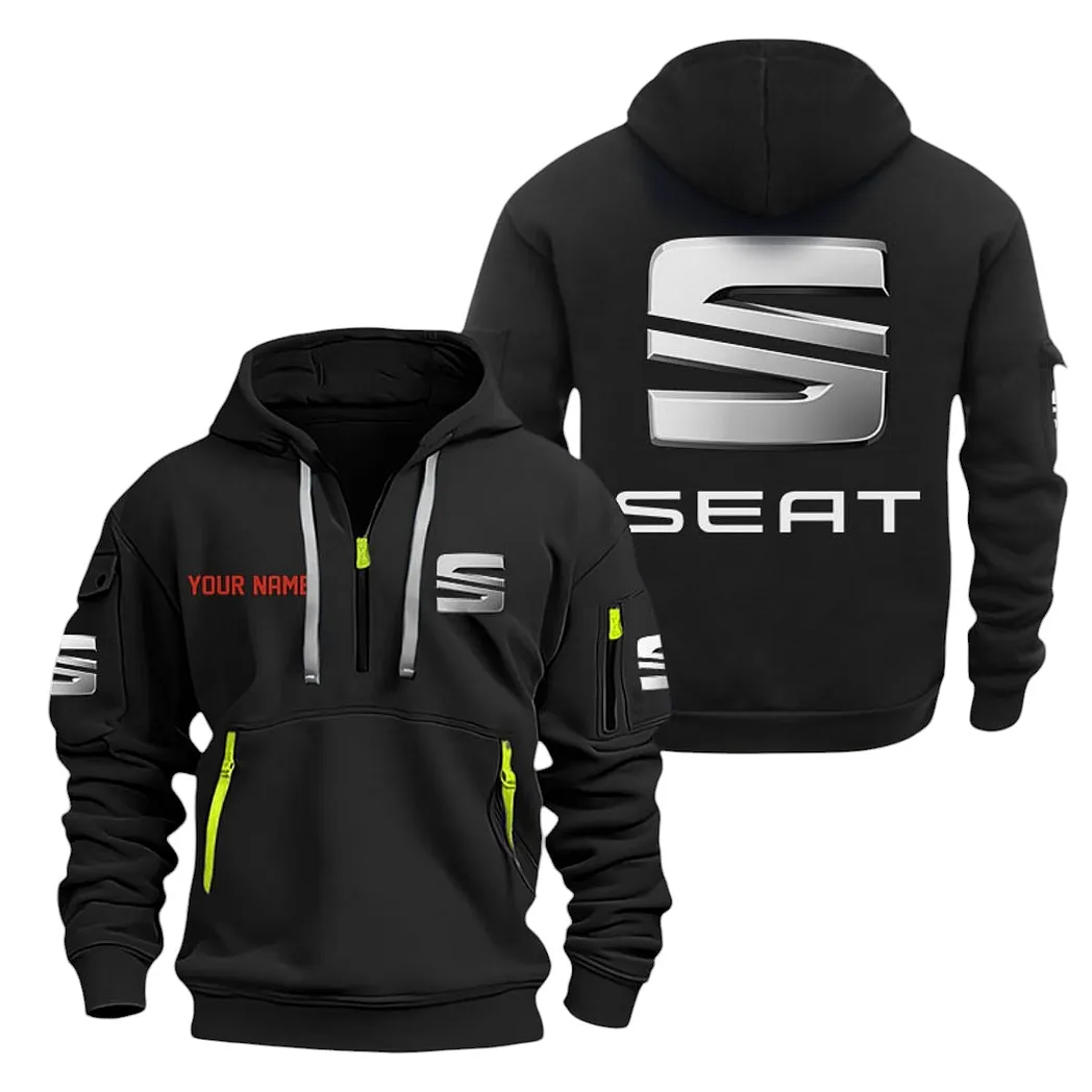 Seat Half Zip Hoodie For Men, Gift For Seat Lovers CAR20022125710 - Schwarz