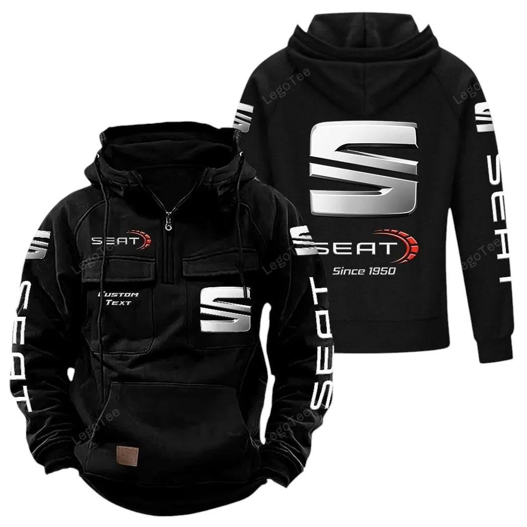 Seat Hoodie Reißverschluss Taktischer, All-Over-Print-Hoodie Seat - Schwarz CAR96021425682-2