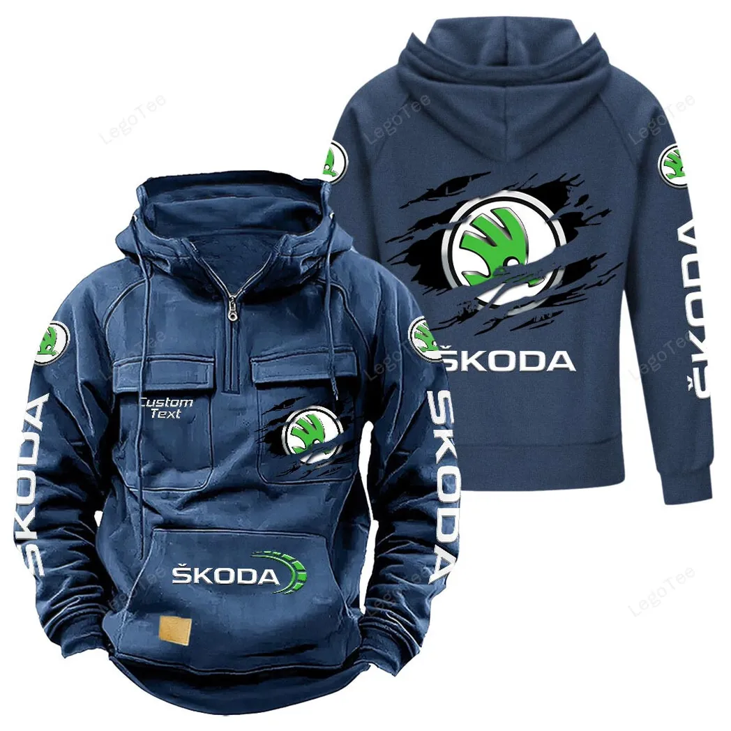 skoda hoodie reiverschluss taktischer all over print hoodie skoda dunkelblau car122021425031 3 aldby