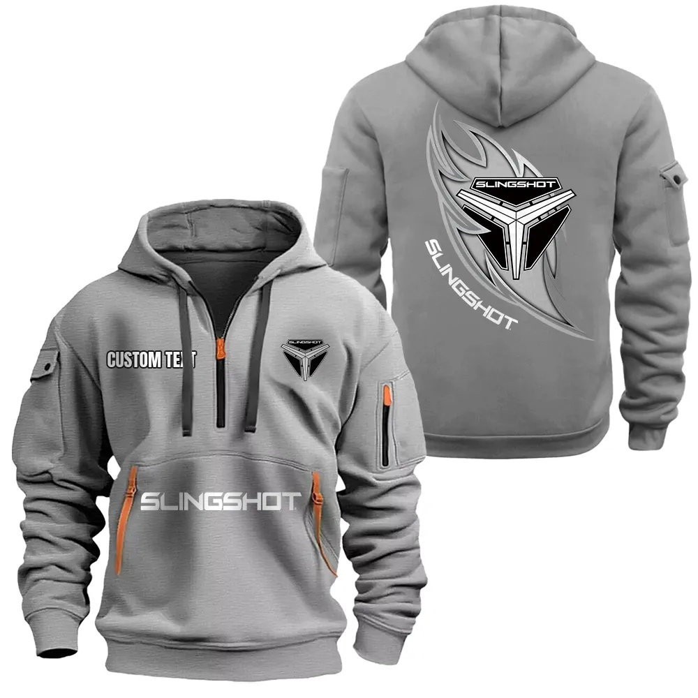 Slingshort Hoodie Reißverschluss CAR1701112178, CAR Kapuzenpullover mit Allover-Druck - Grau