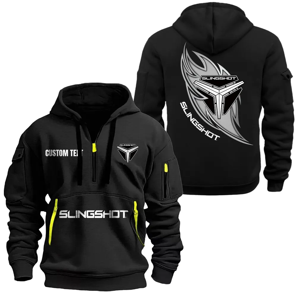 Slingshort Hoodie Reißverschluss CAR1701112178, CAR Kapuzenpullover mit Allover-Druck - Schwarz