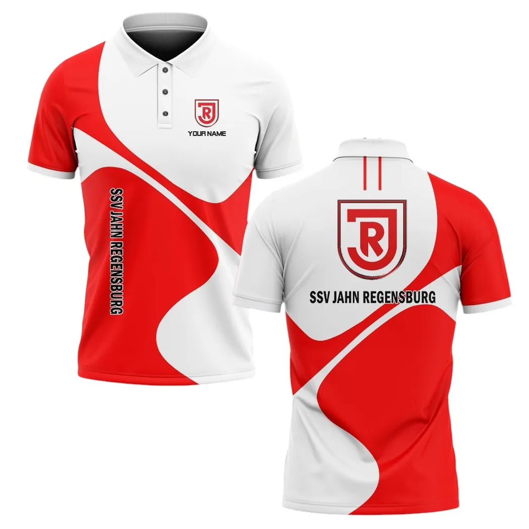 SSV Jahn Regensburg Poloshirt Herren, All-Over-Print-Polohemd SSV Jahn Regensburg Bundesliga SPO248027