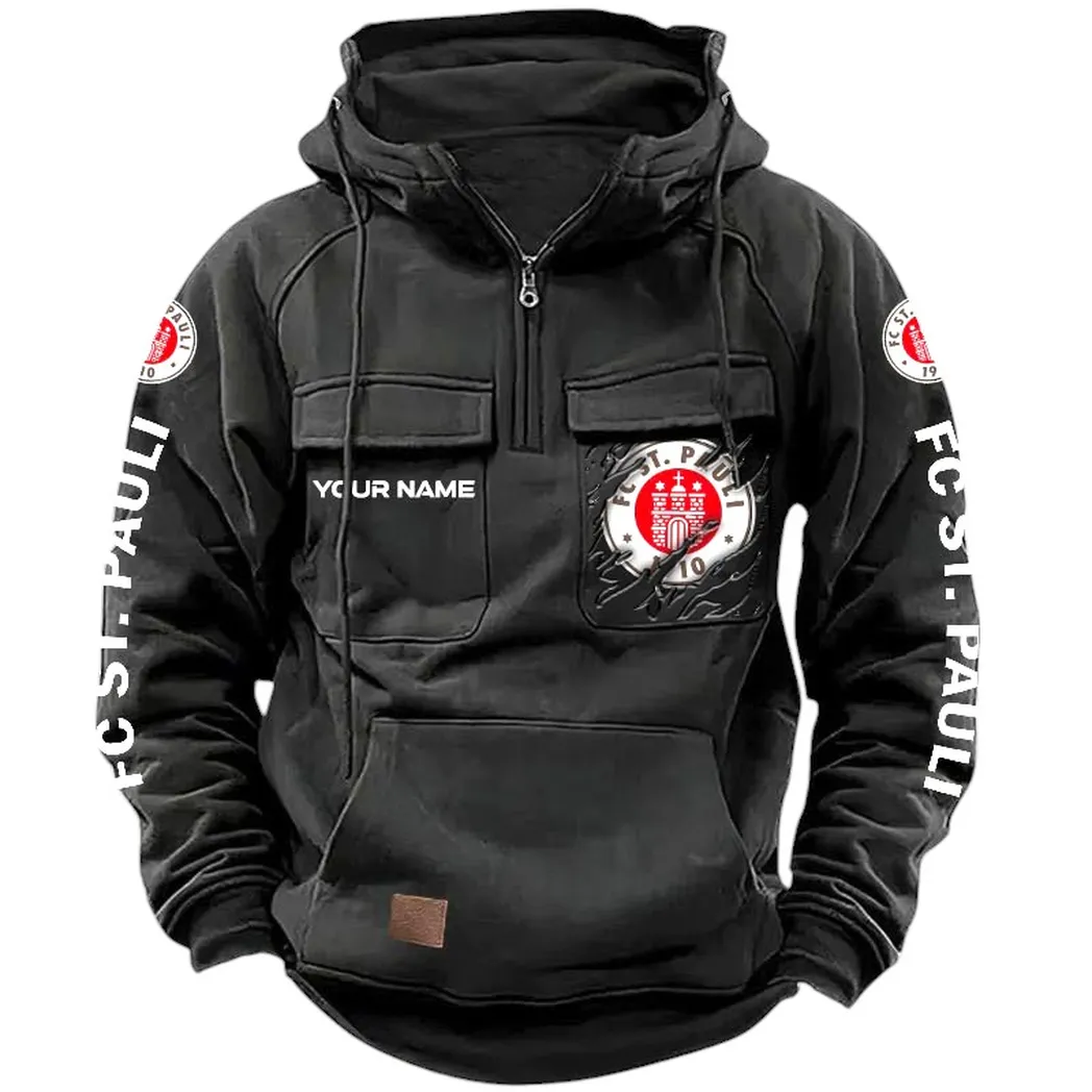 st pauli hoodie taktischer all over print taktik hoodie mit viertelreiverschluss schwarz spo1616010 2