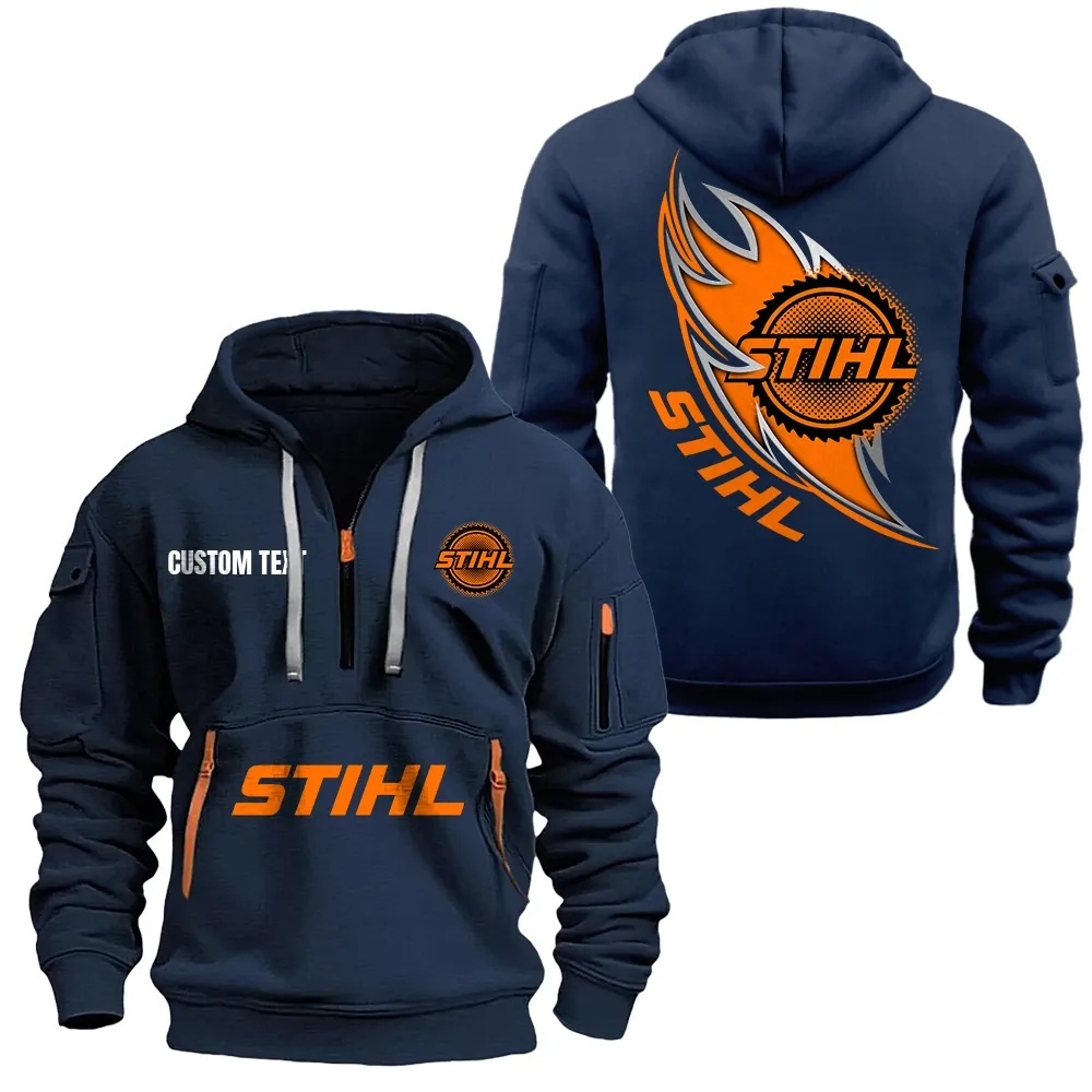 stihl hoodie reiverschluss car1701112180 car kapuzenpullover mit allover druck marineblau 8yoj2