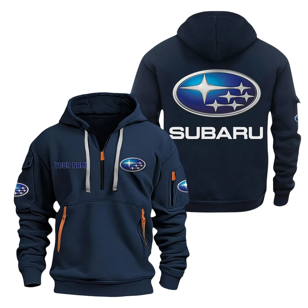 Subaru Half Zip Hoodie For Men, Gift For Subaru Lovers CAR20022125682 - Marineblau