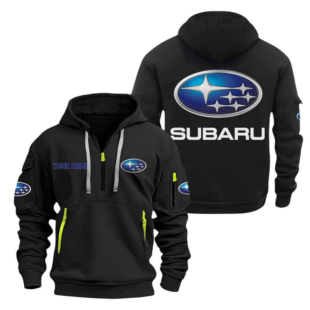 Subaru Half Zip Hoodie For Men, Gift For Subaru Lovers CAR20022125682 - Schwarz