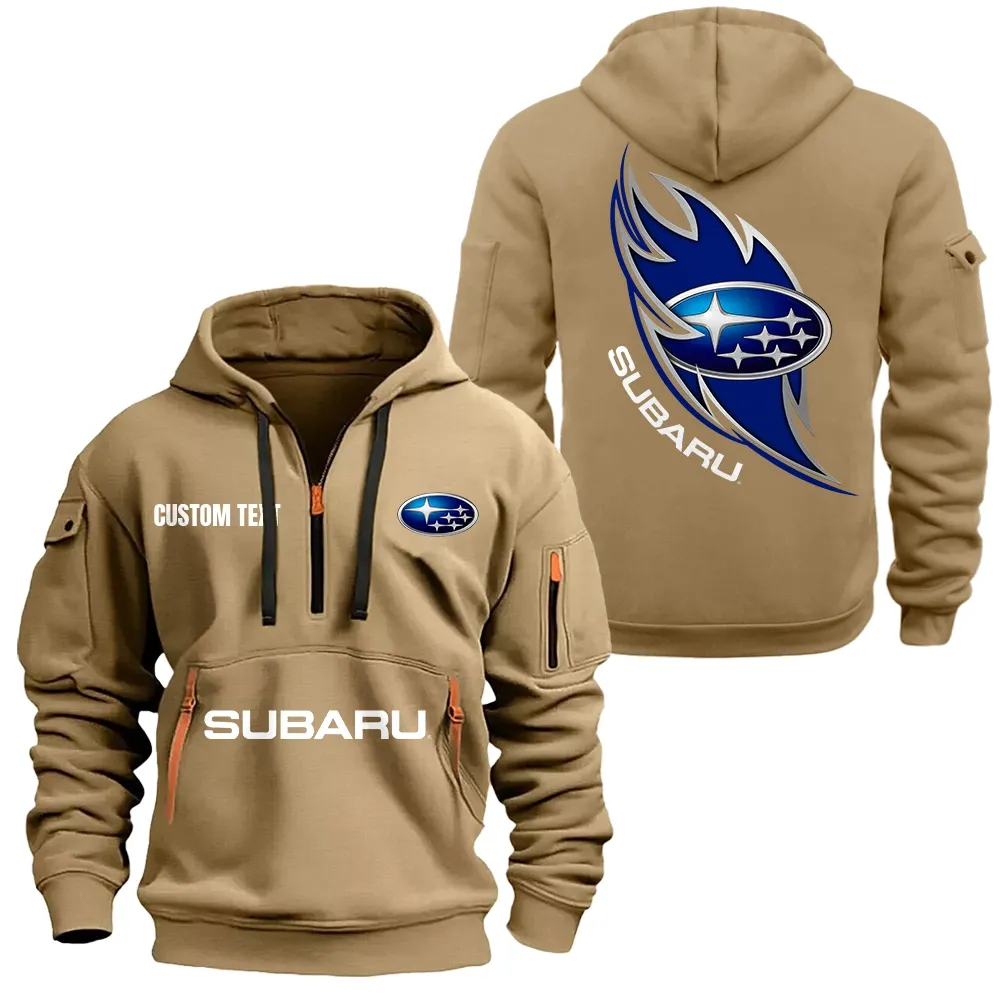 Subaru Hoodie Reißverschluss CAR1701112181, CAR Kapuzenpullover mit Allover-Druck - Khaki