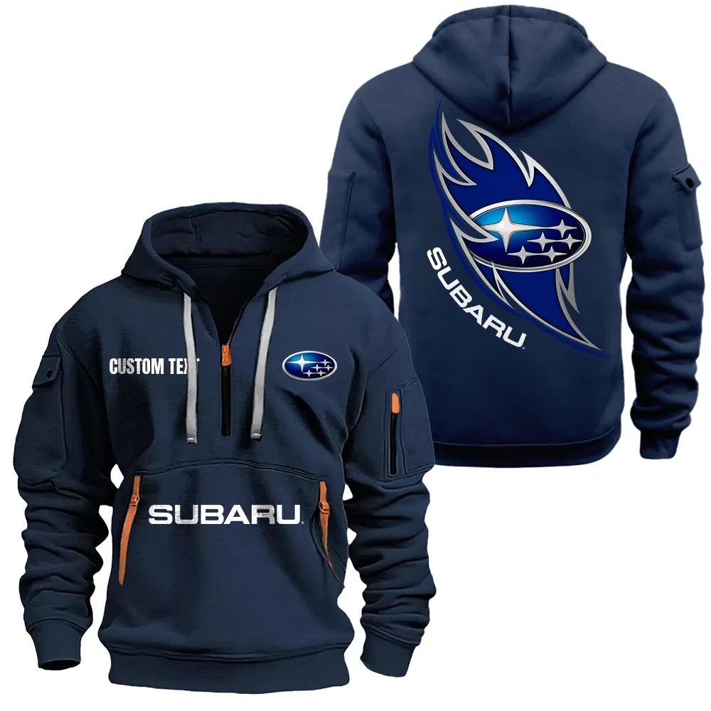 Subaru Hoodie Reißverschluss CAR1701112181, CAR Kapuzenpullover mit Allover-Druck - Marineblau