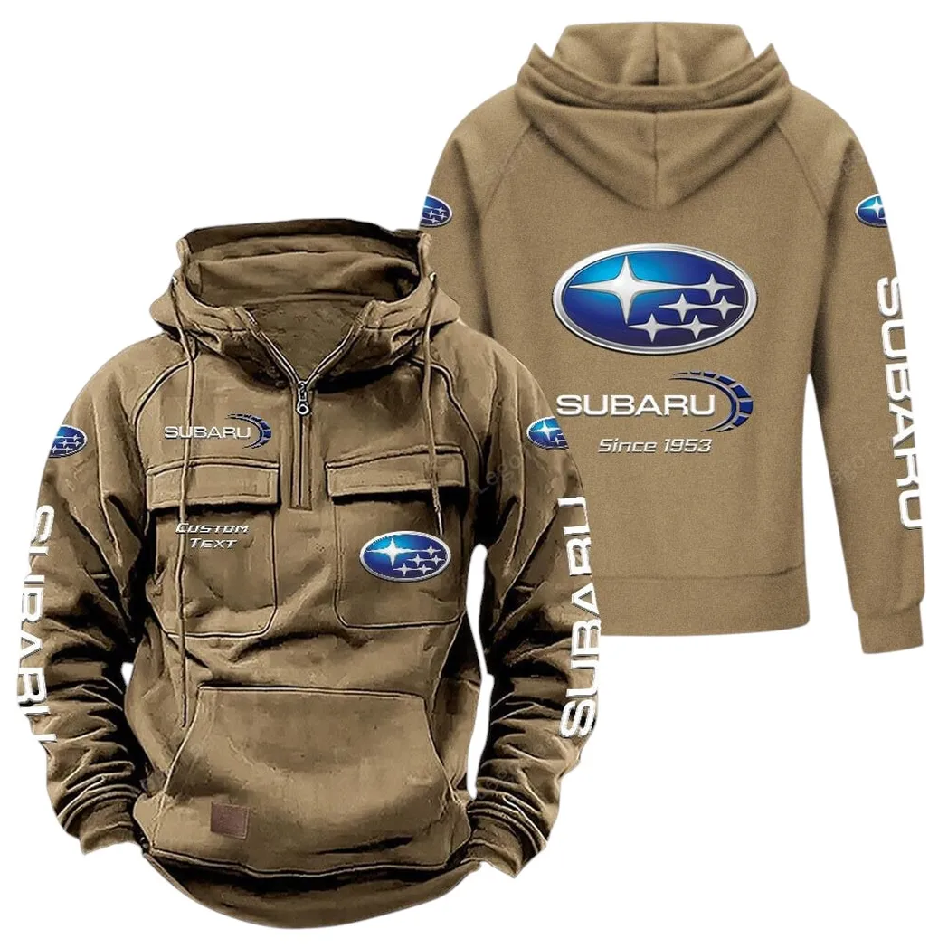 Subaru Hoodie Reißverschluss Taktischer, All-Over-Print-Hoodie Subaru - Khaki CAR96021425677-4