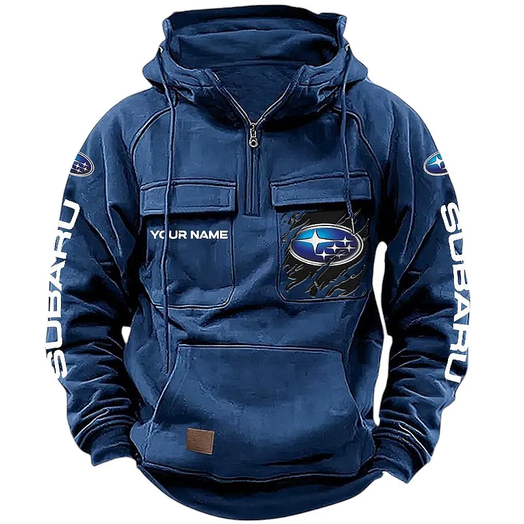 Subaru Hoodie Reißverschluss Taktischer, All-Over-Print-Hoodie Subaru CAR164022425163 - Dunkelblau