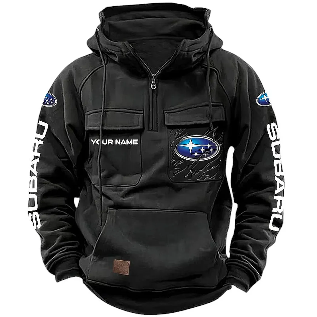 Subaru Hoodie Reißverschluss Taktischer, All-Over-Print-Hoodie Subaru CAR164022425163 - Schwarz