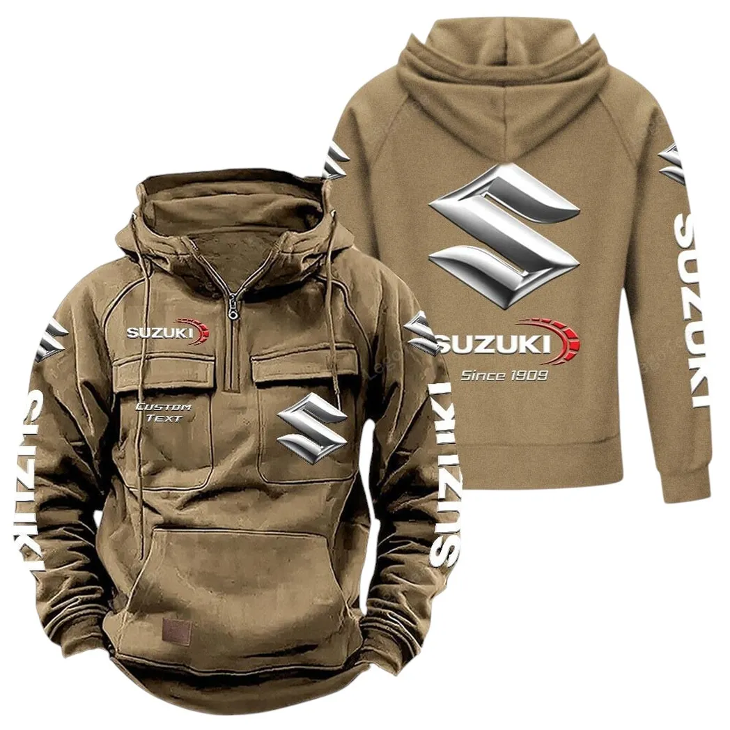 Suzuki Hoodie Reißverschluss Taktischer, All-Over-Print-Hoodie Suzuki - Khaki CAR96021425711-4