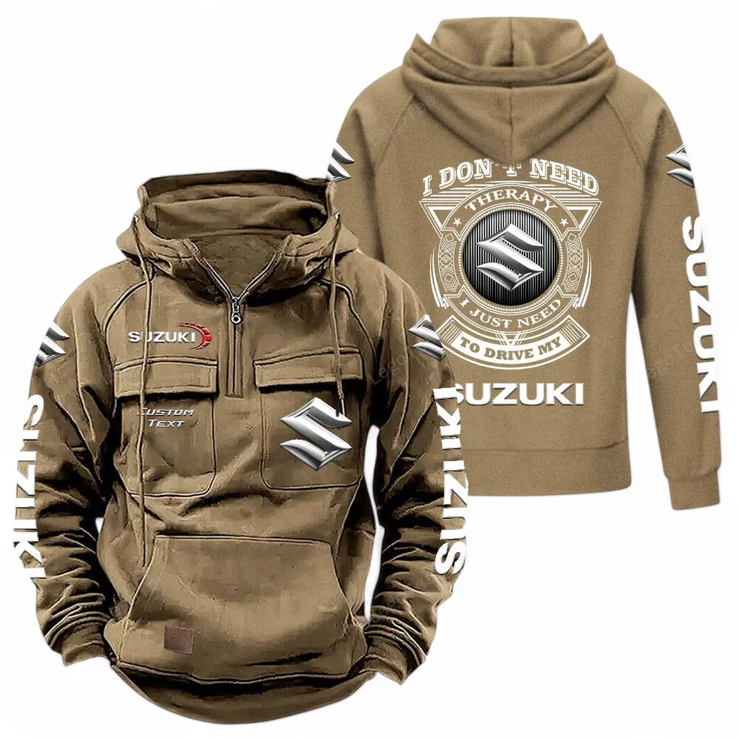 Suzuki Tactical Quarter Zip Hoodie CAR106021525025 - Khaki