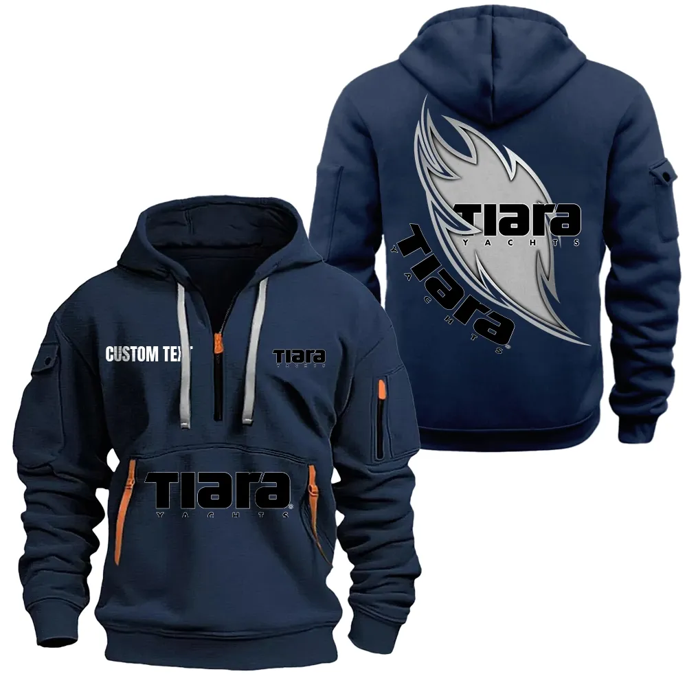 tiara yachts hoodie reiverschluss car1701112187 car kapuzenpullover mit allover druck marineblau hqyud