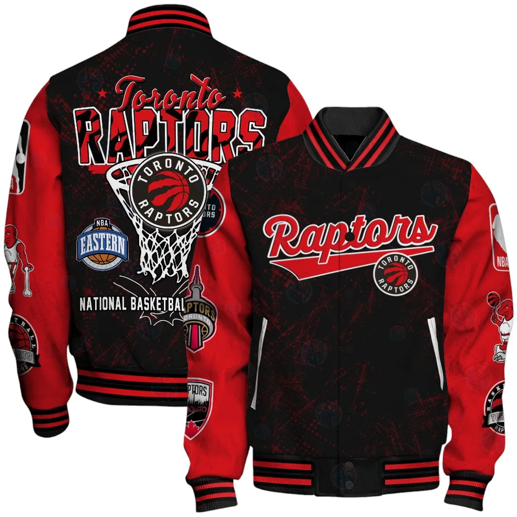 Toronto Raptors Jacke Vintage Baseballjacke, Geschenk für Fan Toronto Raptors NBA74170125186