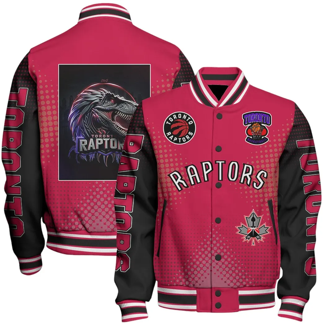 Toronto Raptors Jacke Vintage Baseballjacke, Geschenk für Fan Toronto Raptors NBA74170125270