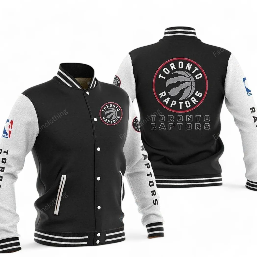 Toronto Raptors NBA Jacke Vintage Baseballjacke, Geschenk für Fan Toronto Raptors - Schwarz NBA09010625138