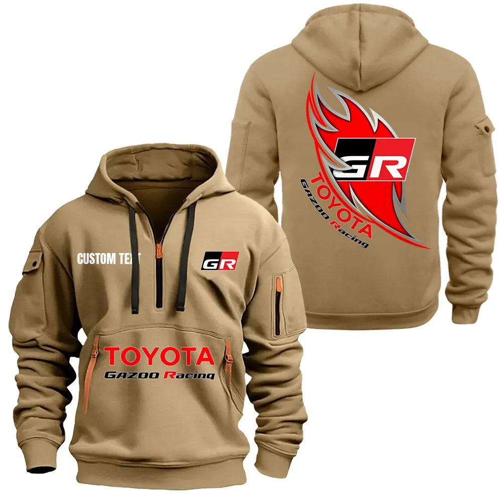 toyota gazoo racing hoodie reiverschluss car1701112192 car kapuzenpullover mit allover druck khaki sc7fy