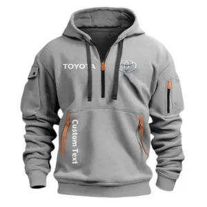 Toyota Half Zip Hoodie For Men, Gift For Him, Husband, Boyfriend - Grau CAR112021425564-2