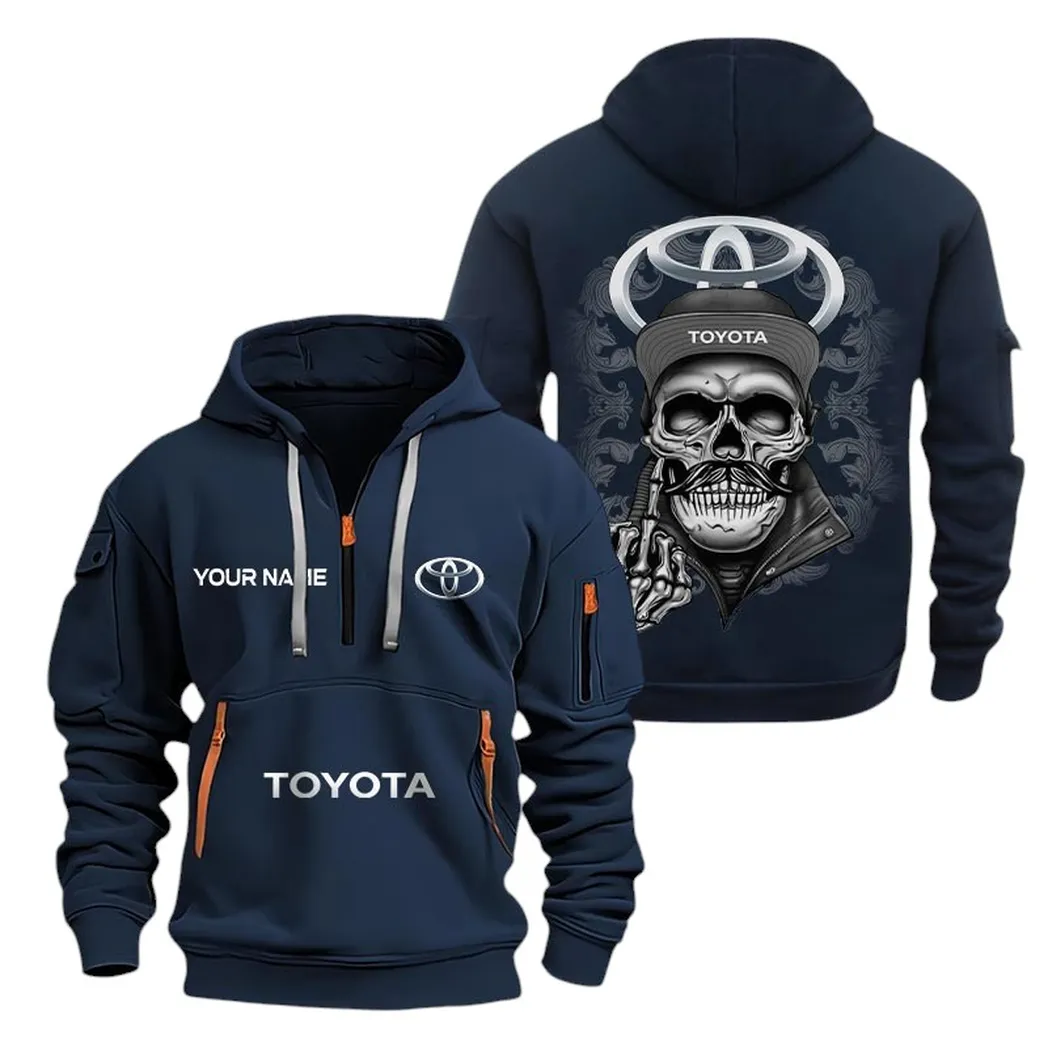 Toyota Half Zip Hoodie For Men, Gift For Toyota Fan CAR166022625152 - Marineblau