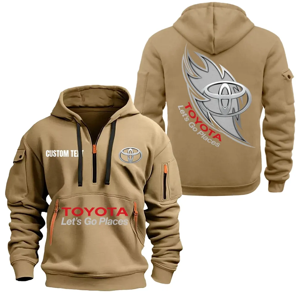 Toyota Hoodie Reißverschluss CAR1701112195, CAR Kapuzenpullover mit Allover-Druck - Khaki