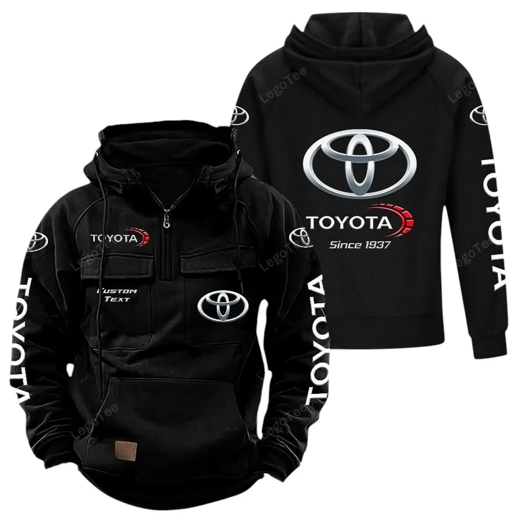Toyota Hoodie Reißverschluss Taktischer, All-Over-Print-Hoodie Toyota - Schwarz CAR96021425672-2