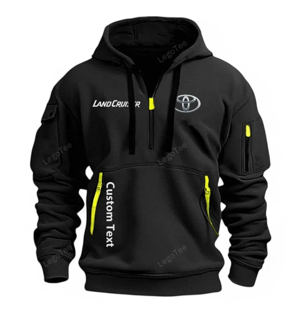 toyota land cruiser half zip hoodie for men gift for him husband boyfriend schwarz car112021425563 1 ssyhz
