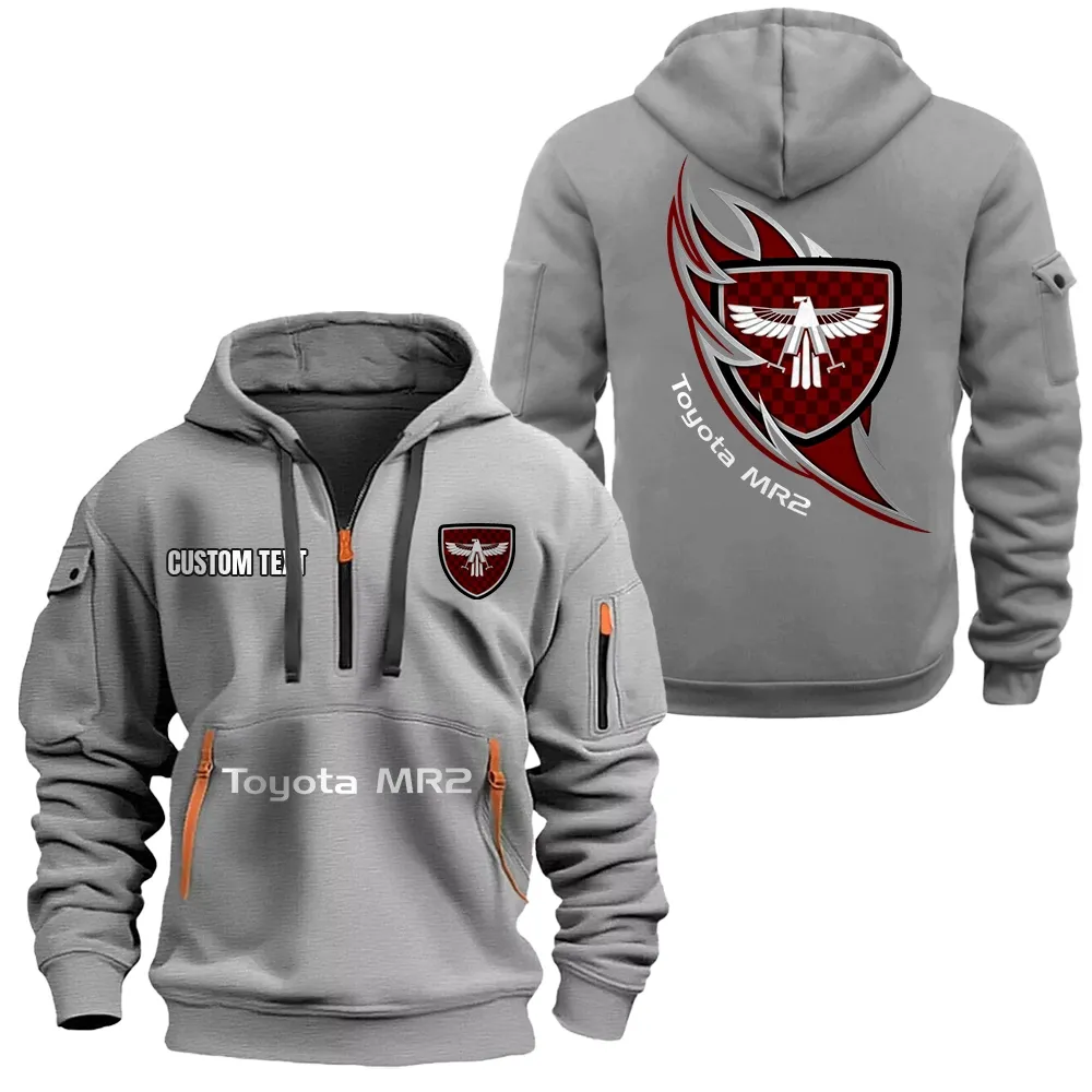 toyota mr2 Hoodie Reißverschluss CAR1701112197, CAR Kapuzenpullover mit Allover-Druck - Grau