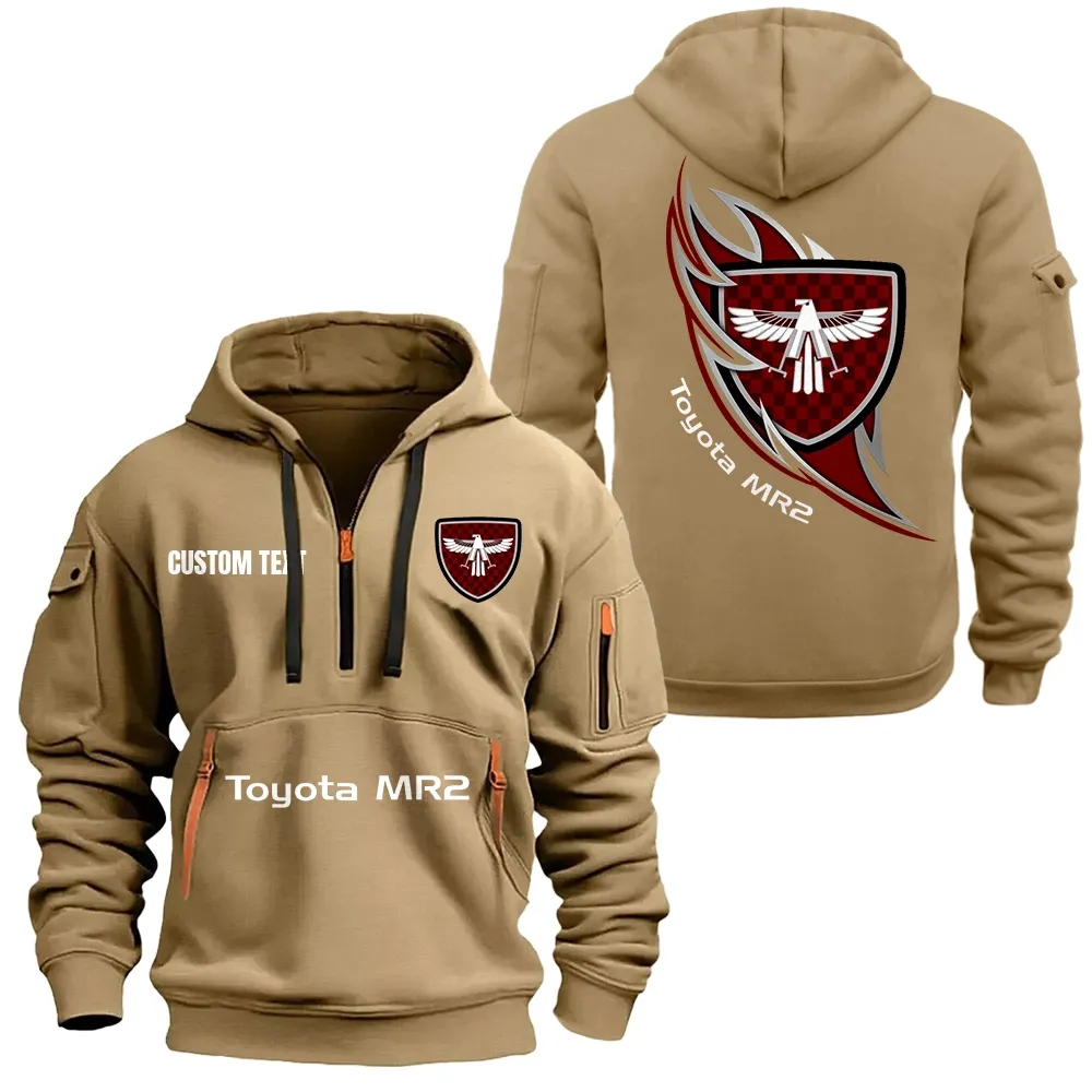 toyota mr2 Hoodie Reißverschluss CAR1701112197, CAR Kapuzenpullover mit Allover-Druck - Khaki