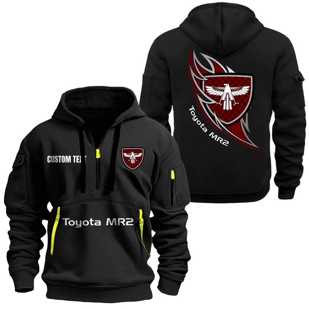 toyota mr2 Hoodie Reißverschluss CAR1701112197, CAR Kapuzenpullover mit Allover-Druck - Schwarz