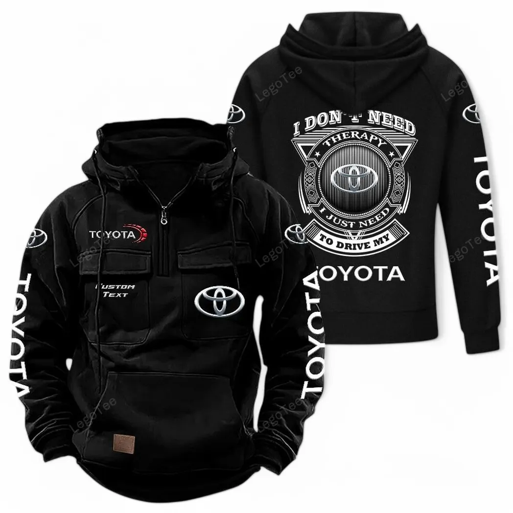 Toyota Tactical Quarter Zip Hoodie CAR106021525014 - Schwarz
