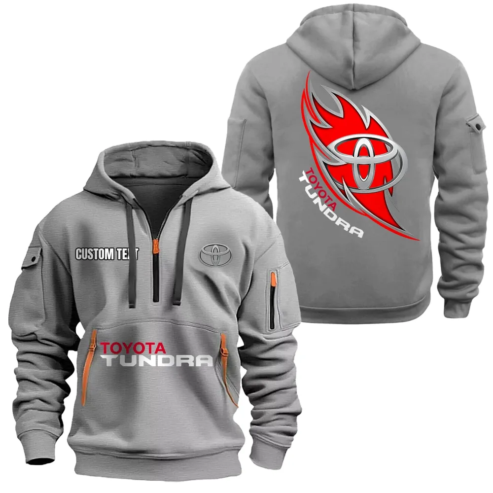 Toyota Tundra Hoodie Reißverschluss CAR1701112202, CAR Kapuzenpullover mit Allover-Druck - Grau