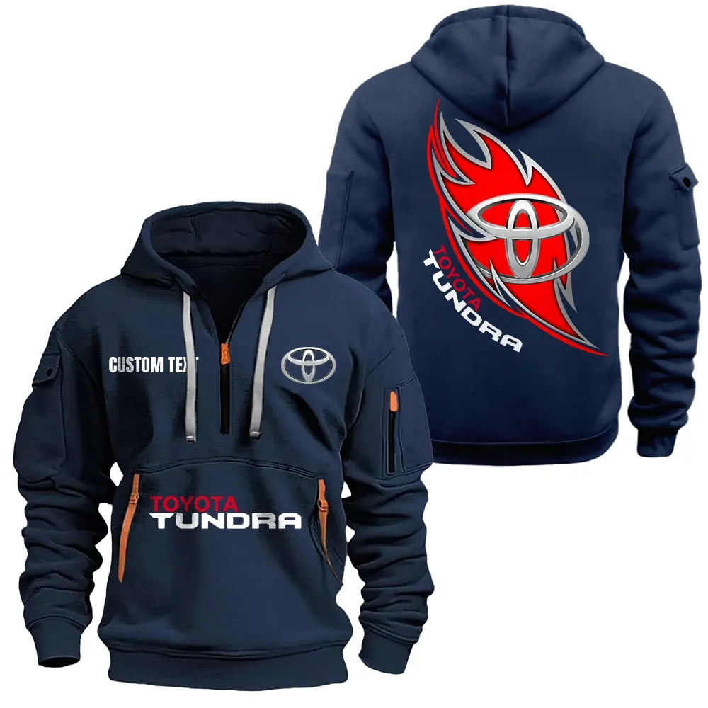 Toyota Tundra Hoodie Reißverschluss CAR1701112202, CAR Kapuzenpullover mit Allover-Druck - Marineblau