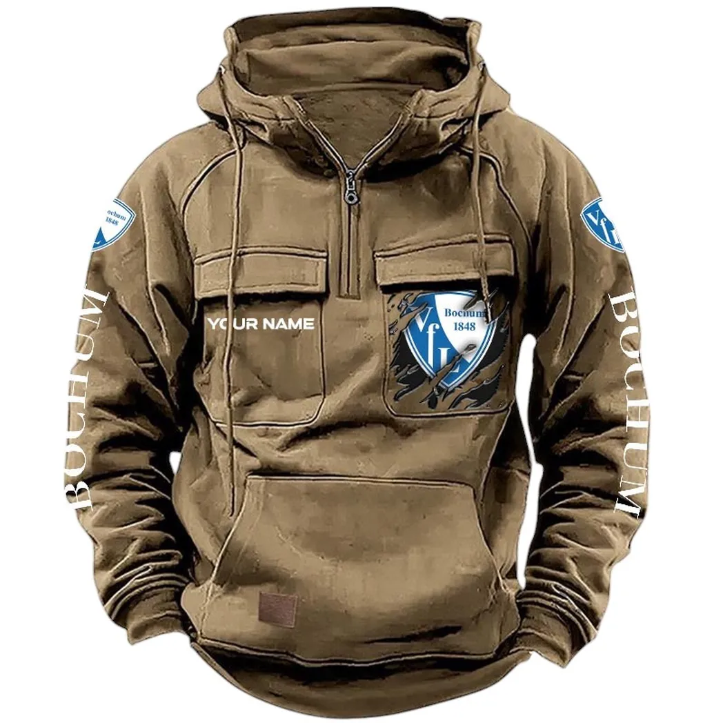 vfl bochum hoodie taktischer all over print taktik hoodie mit viertelreiverschluss khaki spo1616012 4 uaqbl