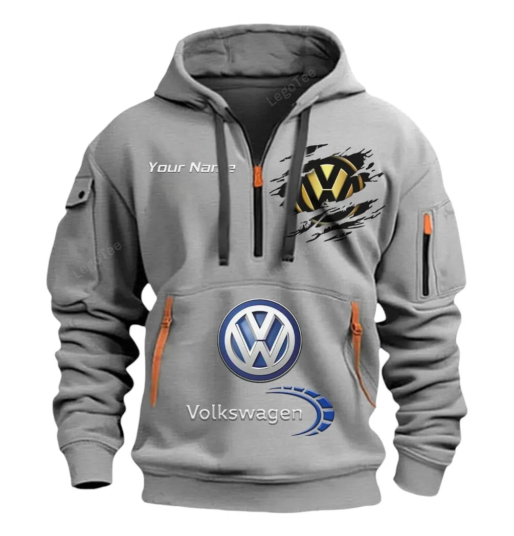 volkswagen half zip hoodie car113021425779 best gift for him husband boyfriend grau 12bw5