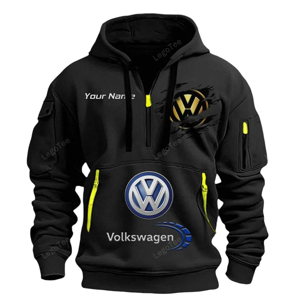 volkswagen half zip hoodie car113021425779 best gift for him husband boyfriend schwarz scucv