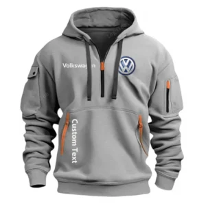 Volkswagen Half Zip Hoodie For Men, Gift For Him, Husband, Boyfriend - Grau CAR112021425561-2