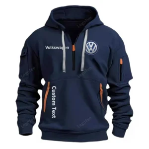 Volkswagen Half Zip Hoodie For Men, Gift For Him, Husband, Boyfriend - Marineblau CAR112021425561-4