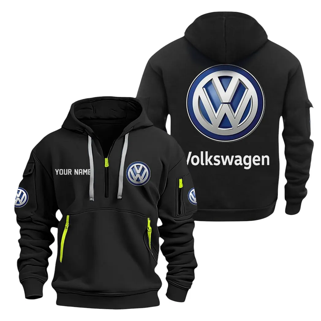Volkswagen Half Zip Hoodie For Men, Gift For Volkswagen Lovers CAR20022125678 - Schwarz