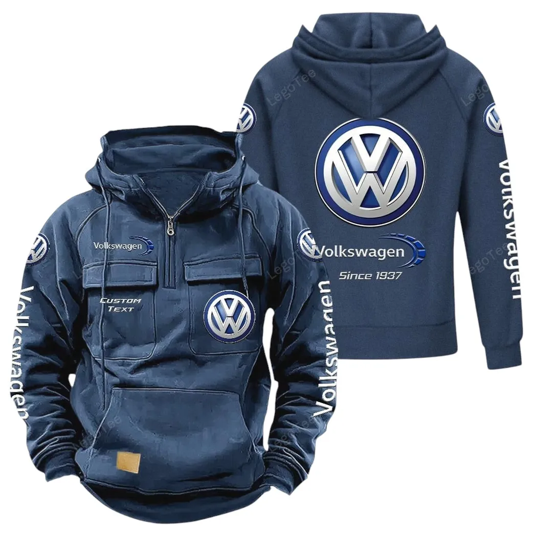 Volkswagen Hoodie Reißverschluss Taktischer, All-Over-Print-Hoodie - Dunkelblau CAR96021425666-3