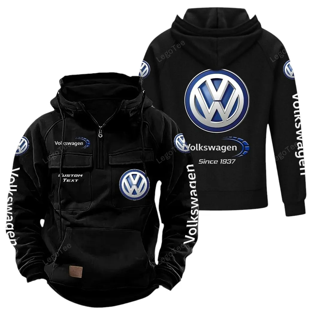 Volkswagen Hoodie Reißverschluss Taktischer, All-Over-Print-Hoodie - Schwarz CAR96021425666-2