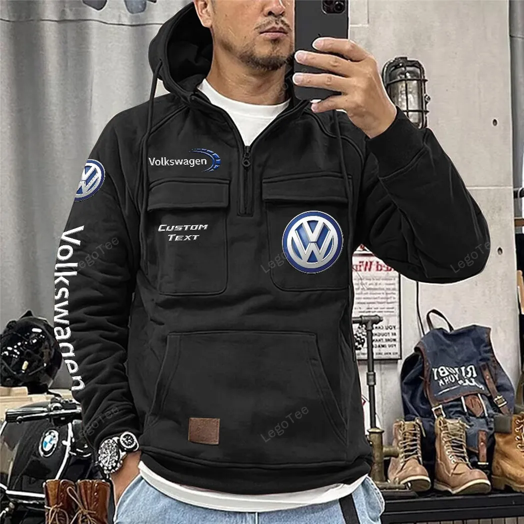 volkswagen tactical quarter zip hoodie car106021525000 schwarz basok