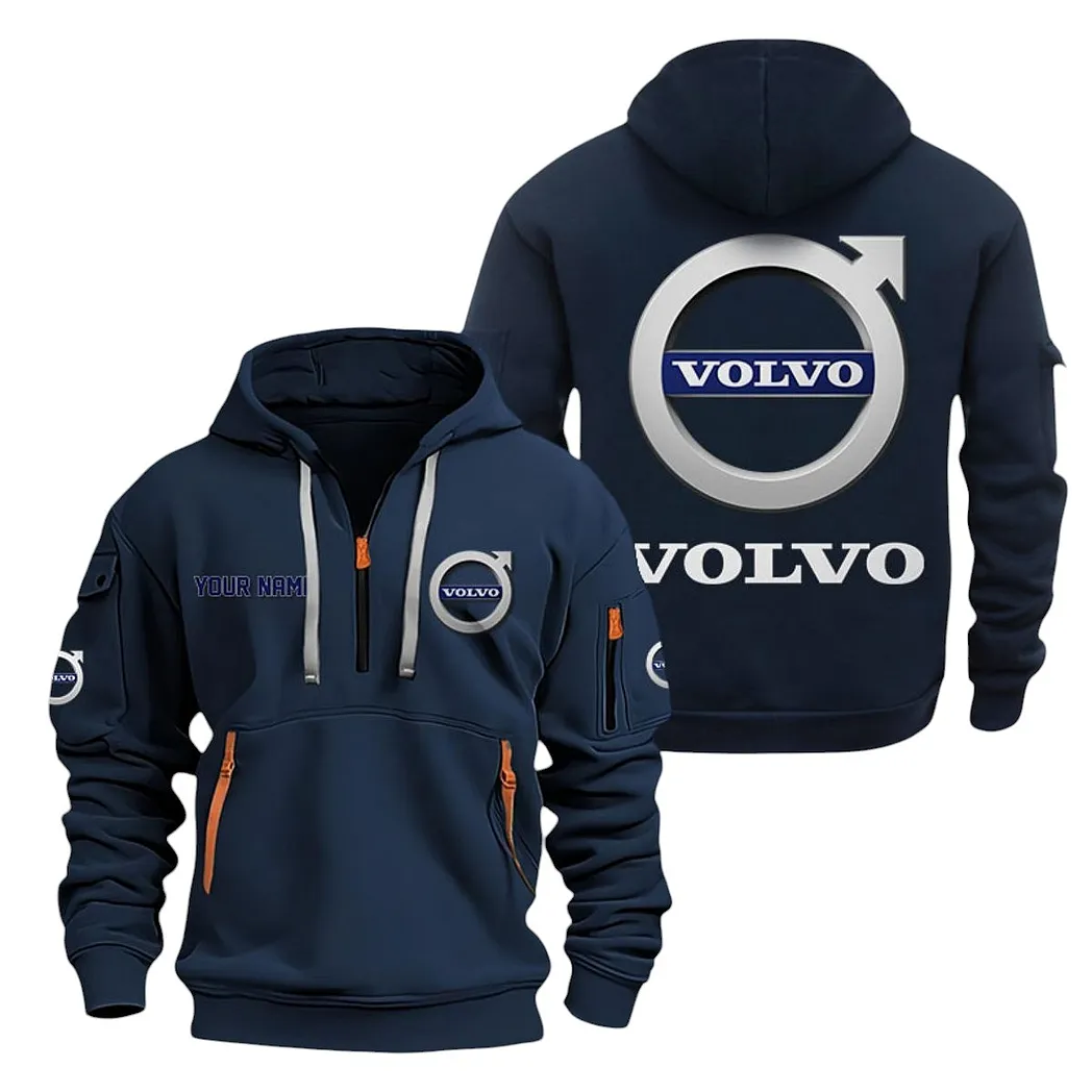 Volvo Half Zip Hoodie For Men, Gift For Volvo Lovers CAR20022125679 - Marineblau