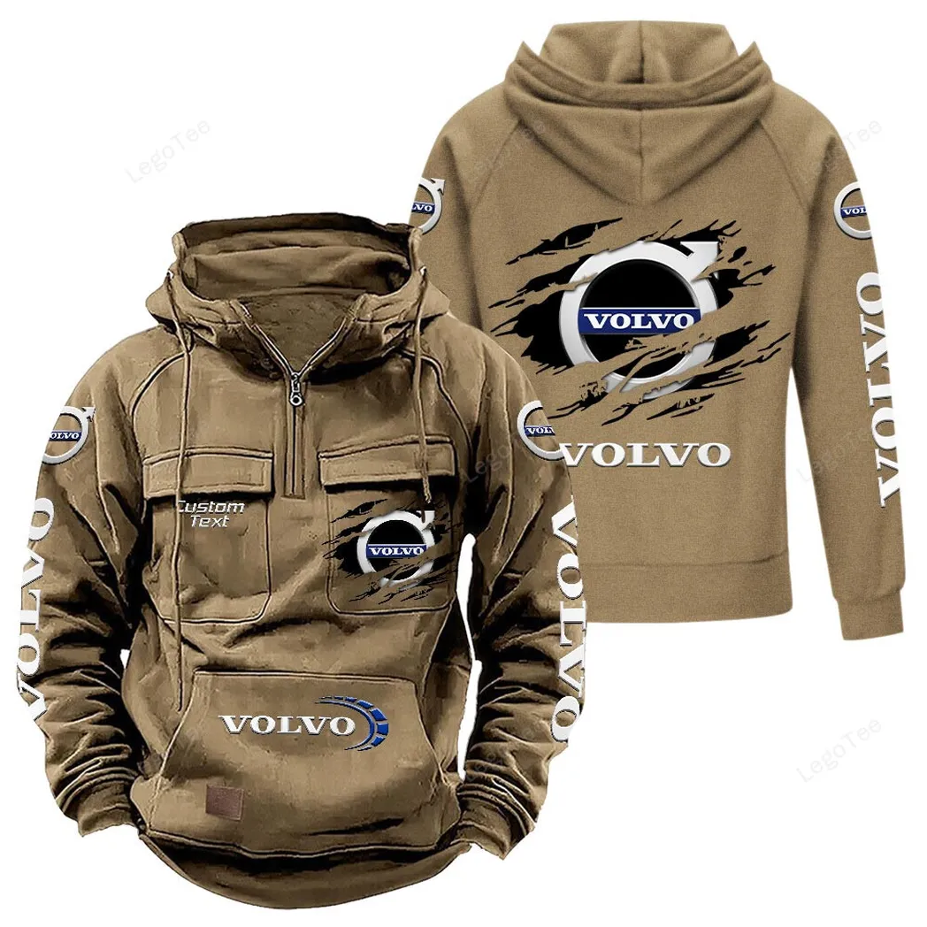 Volvo Hoodie Reißverschluss Taktischer, All-Over-Print-Hoodie Volvo - Khaki CAR122021425006-4