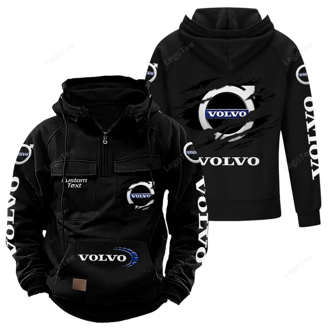 Volvo Hoodie Reißverschluss Taktischer, All-Over-Print-Hoodie Volvo - Schwarz CAR122021425006-2