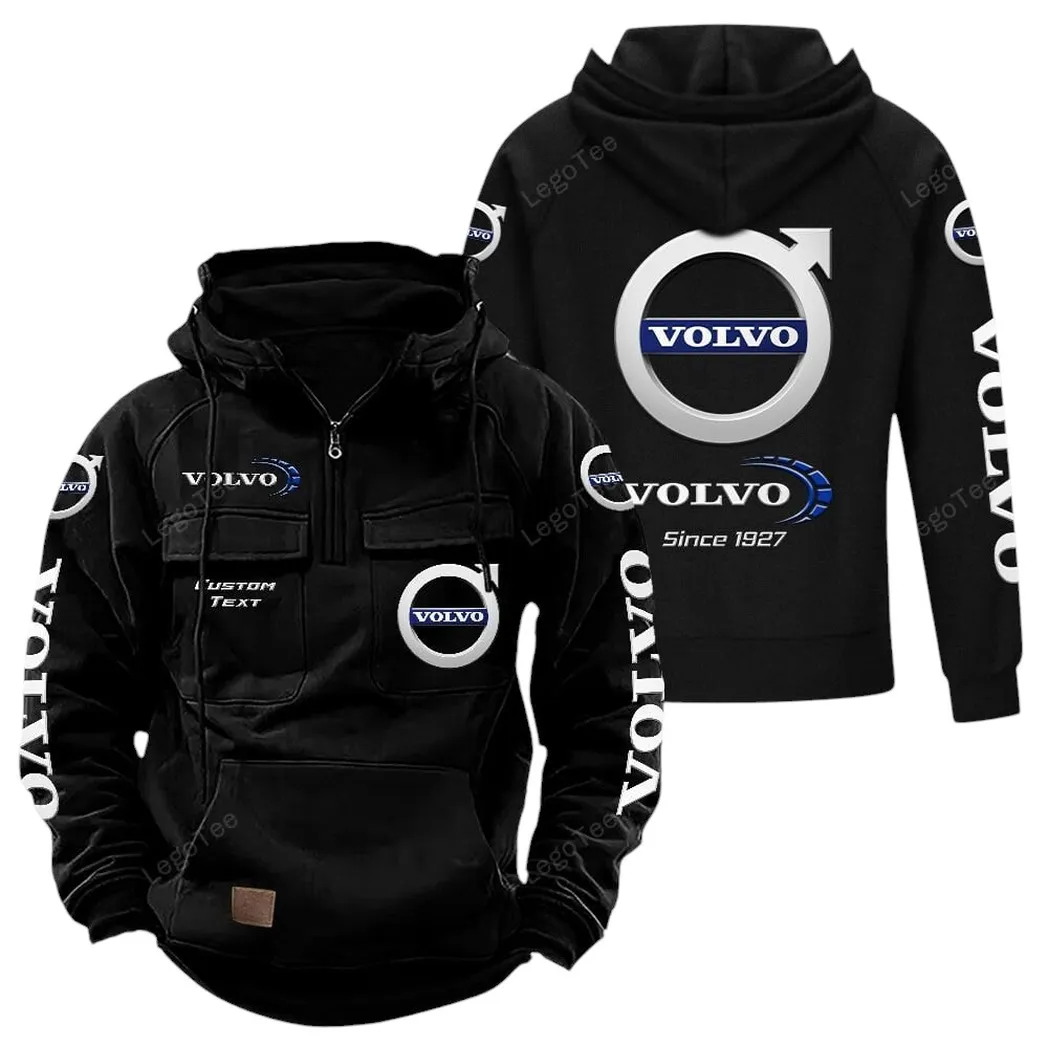 Volvo Hoodie Reißverschluss Taktischer, All-Over-Print-Hoodie Volvo - Schwarz CAR96021425675-2