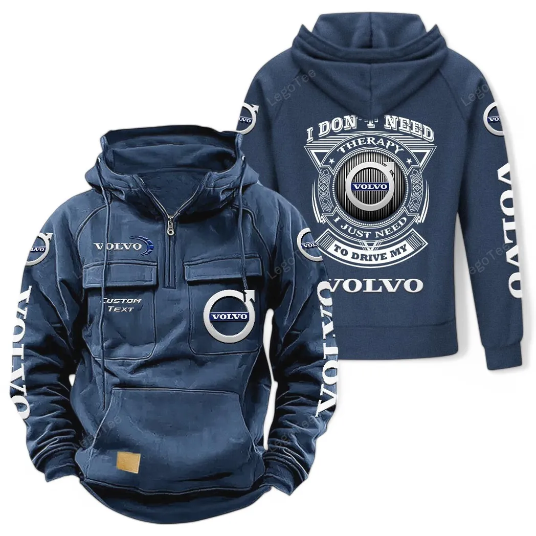 volvo tactical quarter zip hoodie car106021525012 dunkelblau crbbw
