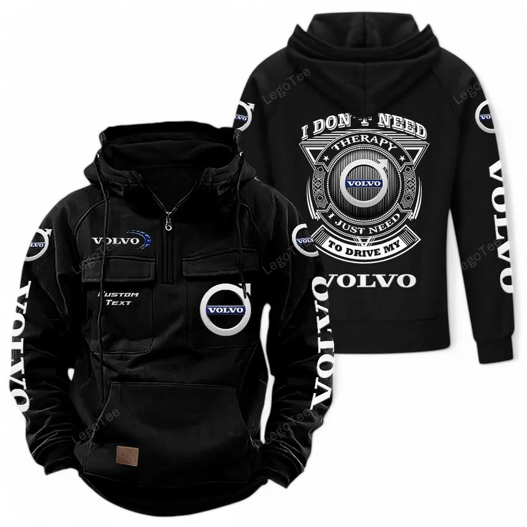 Volvo Tactical Quarter Zip Hoodie CAR106021525012 - Schwarz