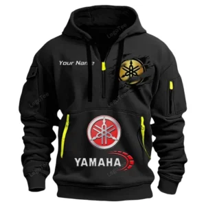 Yamaha Half Zip Hoodie CAR113021425816, Best Gift for Him, Husband, Boyfriend - Schwarz
